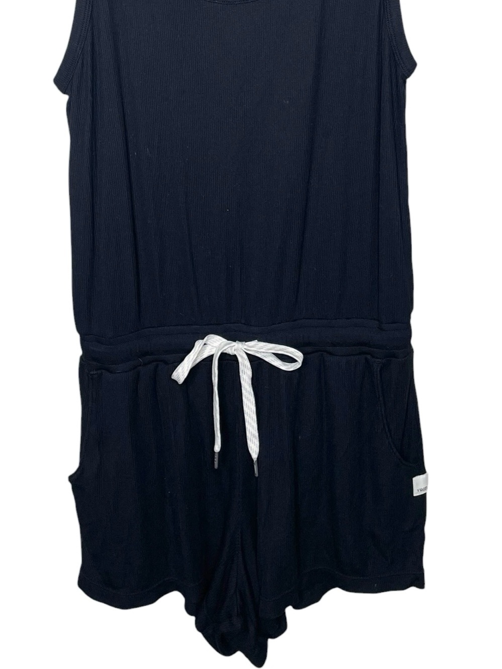 Vuori Torrey Ribbed Black Romper Sleeveless - Picture 12 of 14